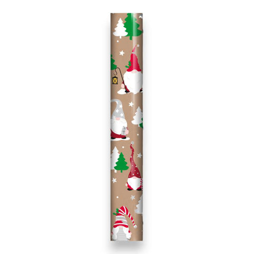 Picture of CHRISTMAS GNOME GIFT WRAPPING ROLL 70CM X 7 METRES